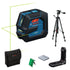 Bosch line laser cross line laser GLL 20-22 G green + tripod
