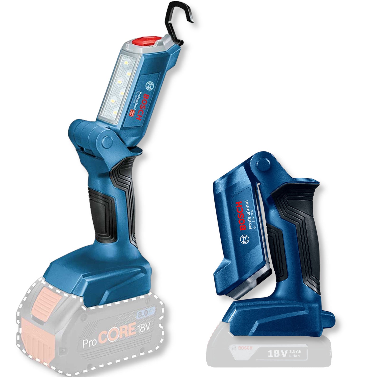 Bosch Akku-Bauleuchte LED 18V GLI 18V-300