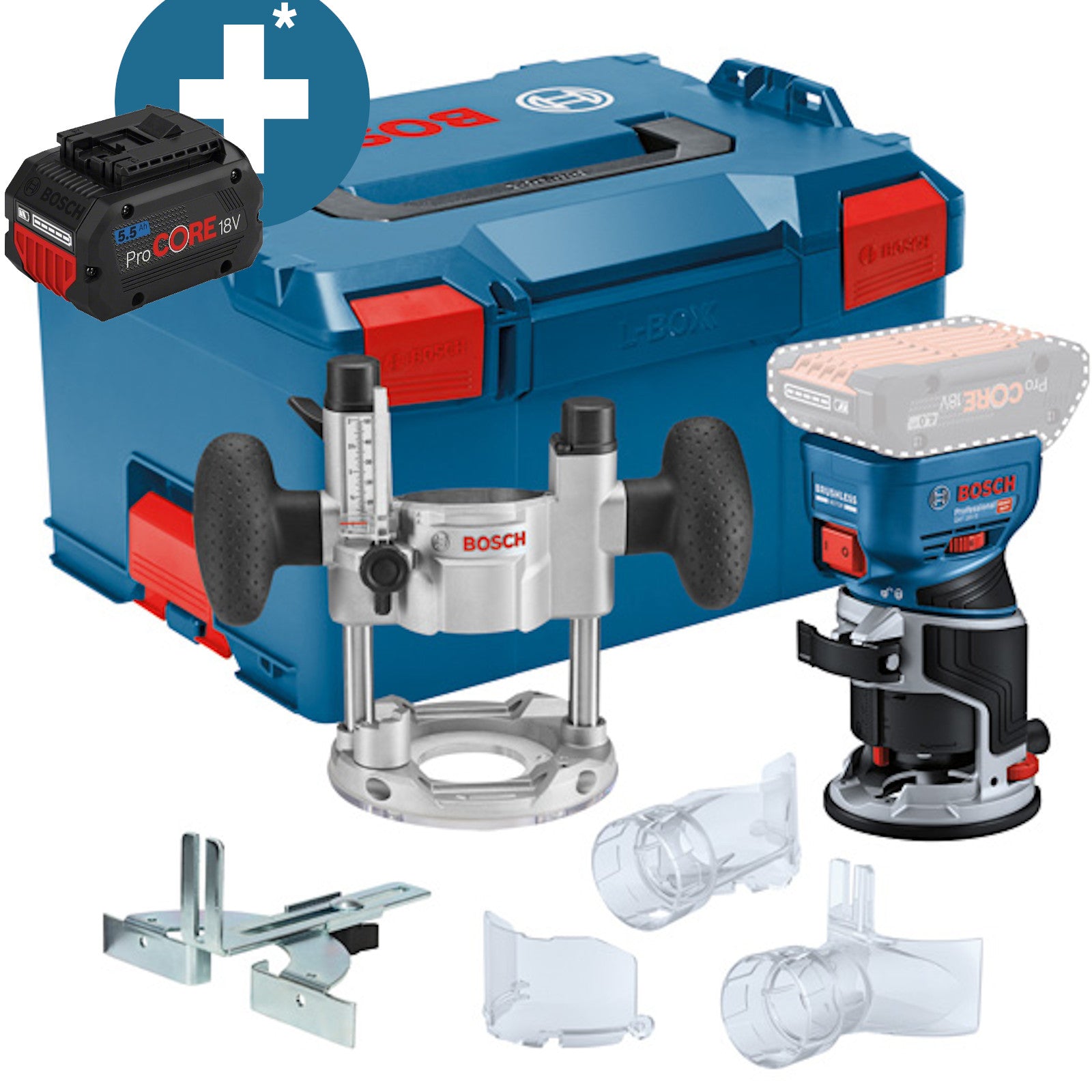 Bosch Akku-Multifräse Oberfräse 18V GKT 18V-8 06016C2003