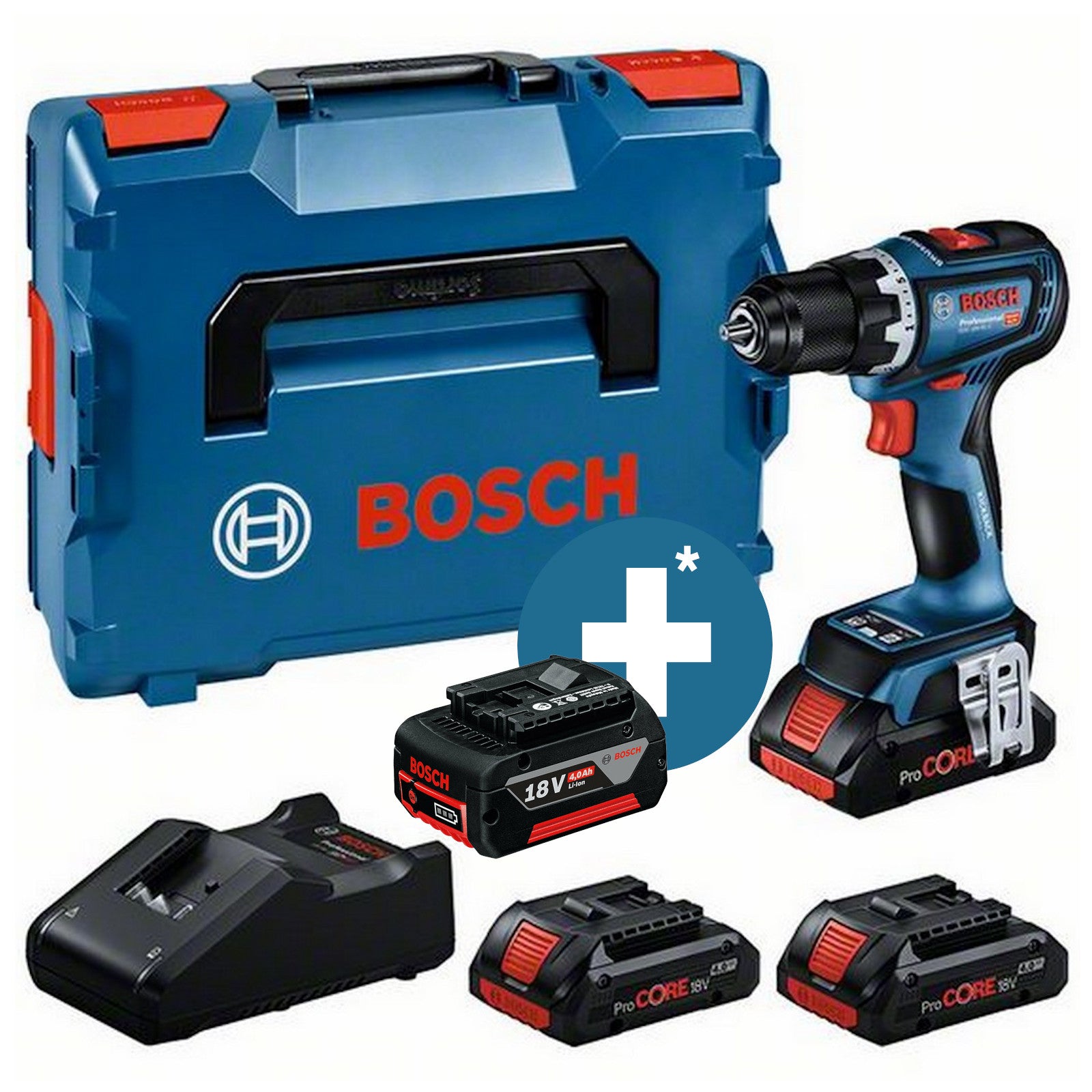 Bosch Akku-Bohrschrauber 18V GSR18V-90C 3xPC 4Ah 0615A5002R