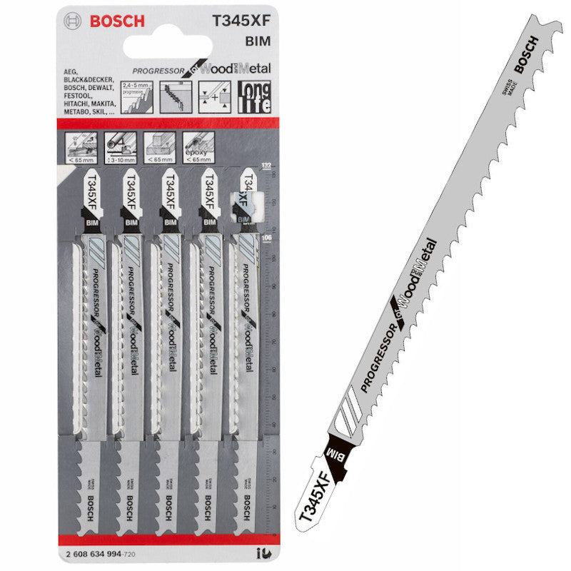 Bosch Stichsägeblätter  für Pendelhubstichsäge Holz Metal uvm.