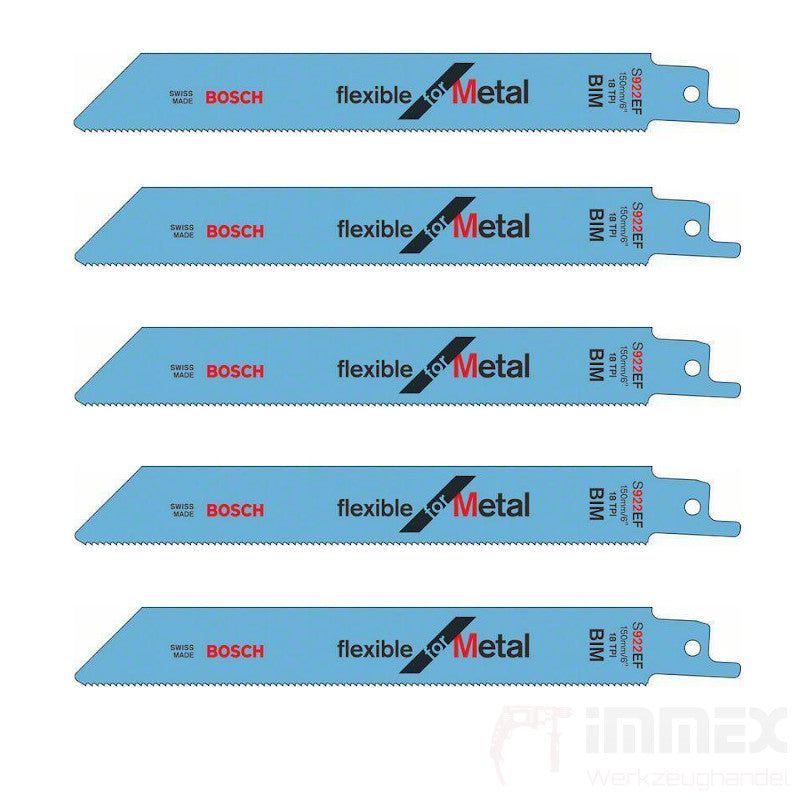 Bosch Säbelsägeblätter Metall 5x S922EF 150mm