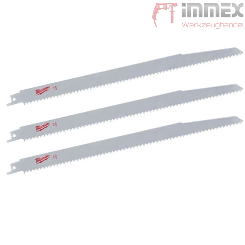 Milwaukee Sägeblätter für Holz u. Kunststoff 30cm 3x 48001079