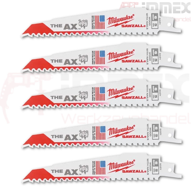 Milwaukee Sägeblätter Holz Nägel 5x 48005021