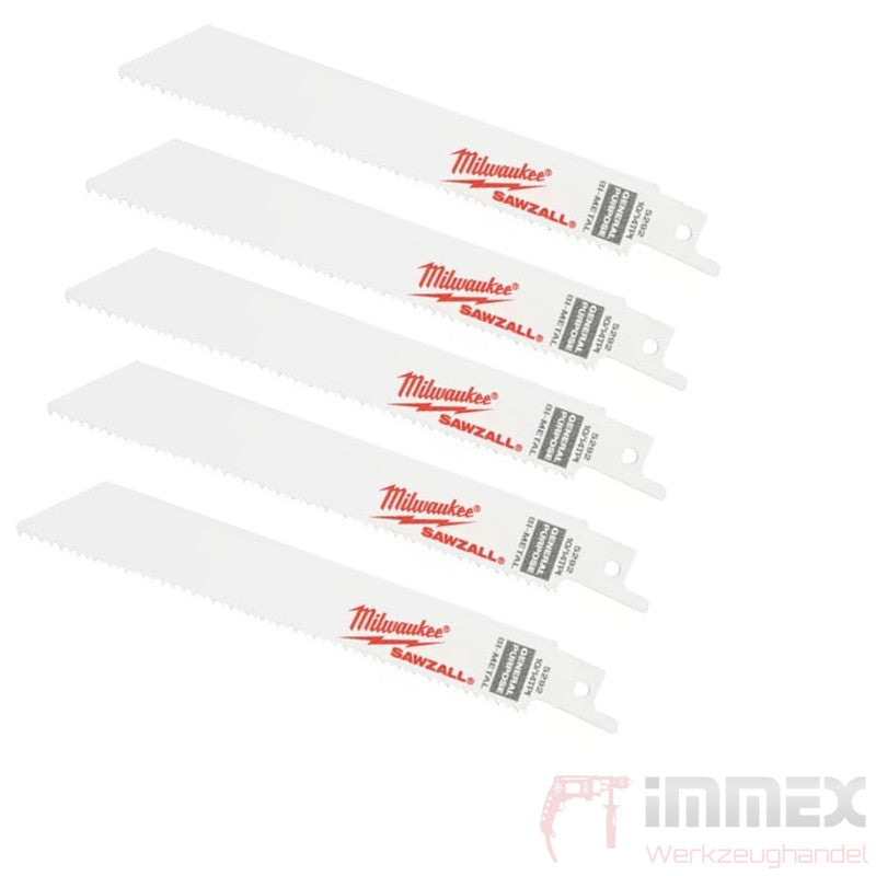 Milwaukee Sägeblätter Holz Metall Kunststoff 200mm 5x 48005093