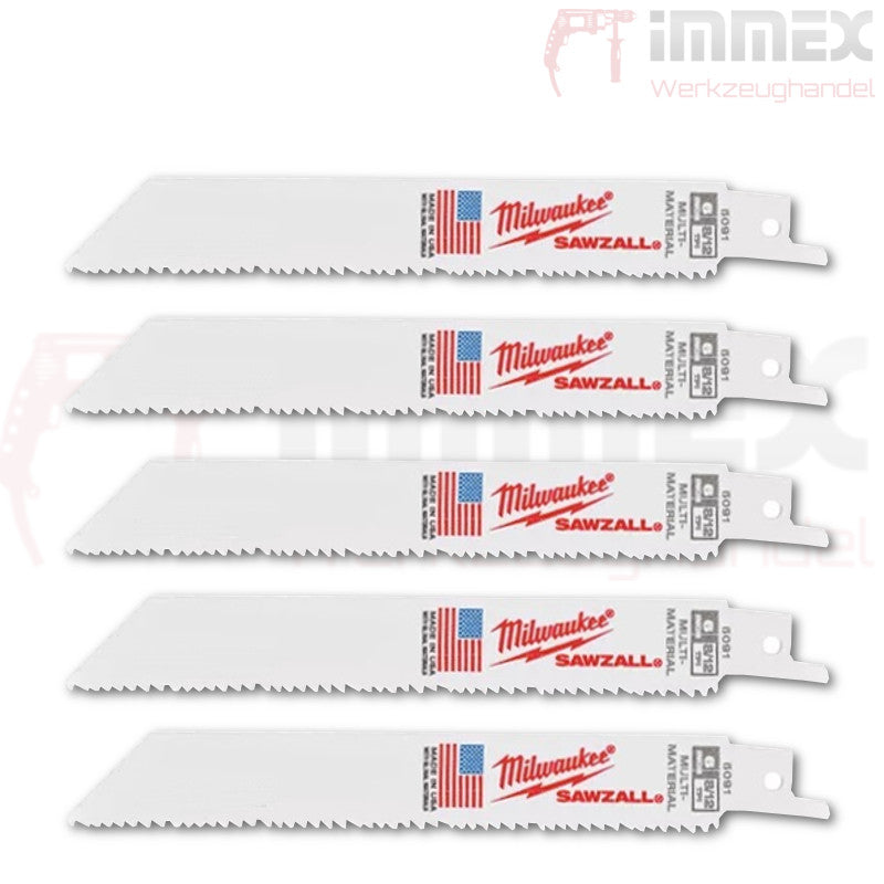 Milwaukee Sägeblätter Holz Metall Kunststoff 150mm 5x 48005292