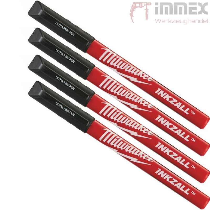 Milwaukee Fineliner 4x 0,6mm Baupläne Kabelbeschriftung 48223164