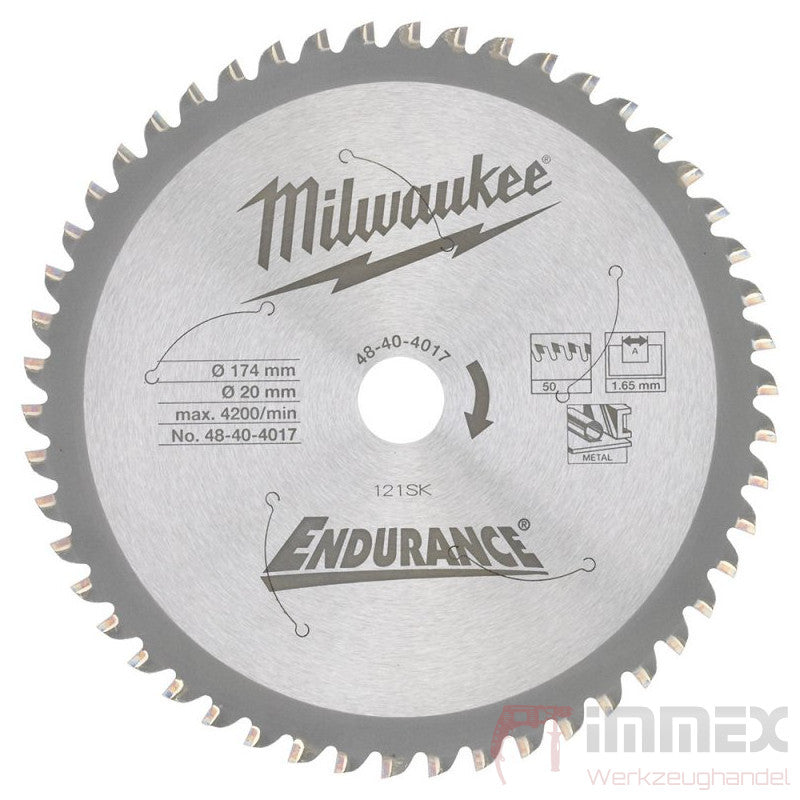 Milwaukee Sägeblatt Metall 174x20mm 50HW