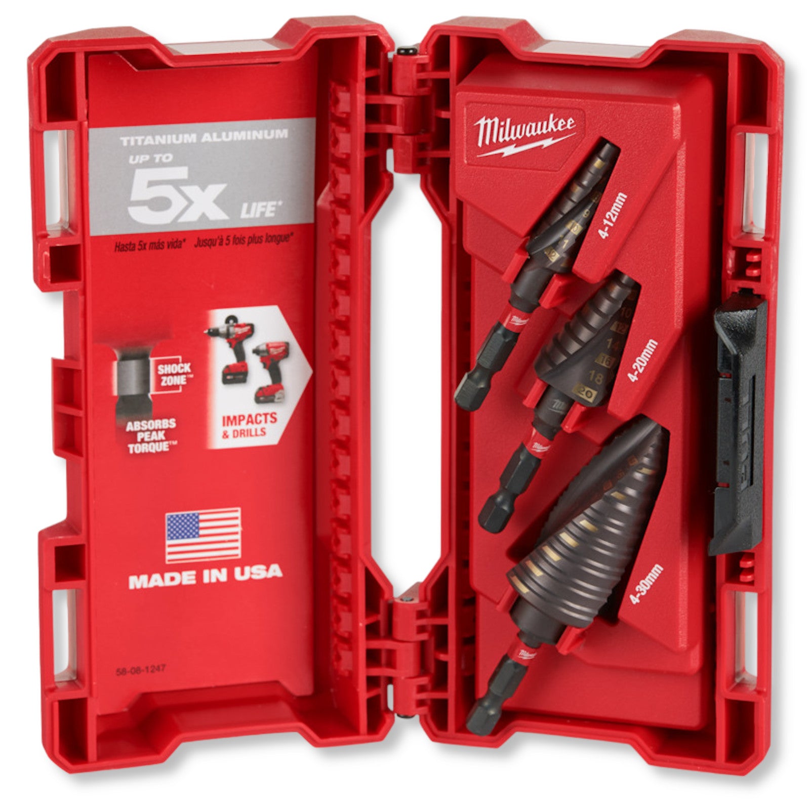 Milwaukee Stufenbohrer Set 3tlg schlagfest SHOCKWAVE™ 48899266