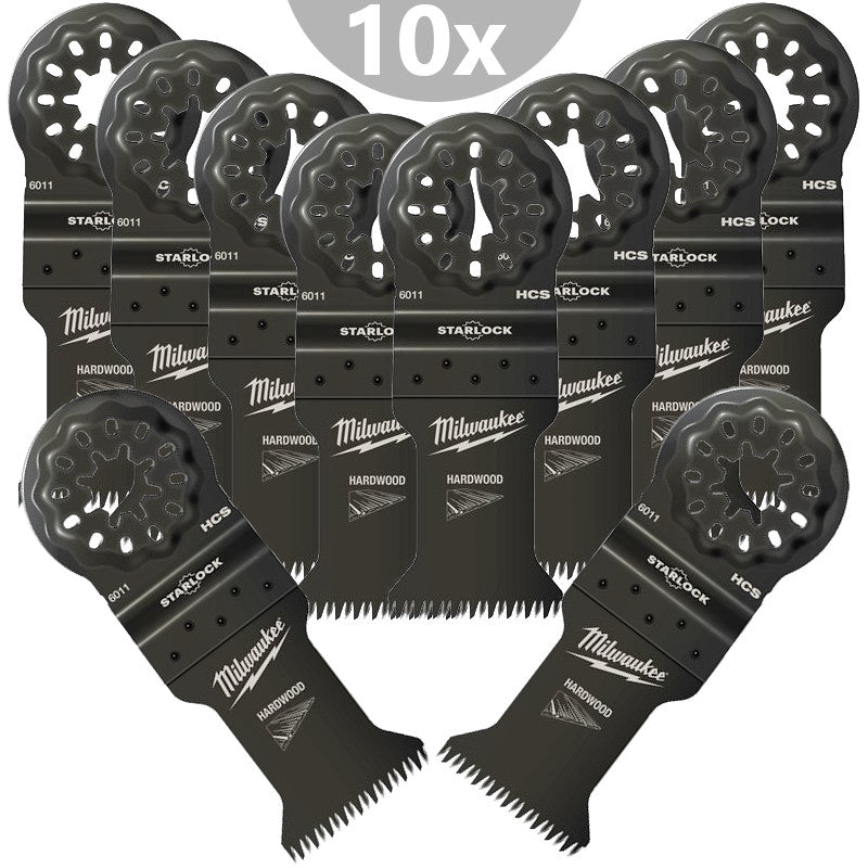 Milwaukee Multifunktionswerkzeug Starlock Sägeblatt 10x Holz, Kunststoff