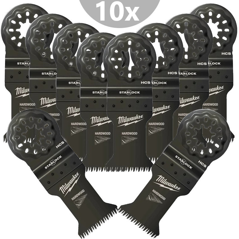 Milwaukee Multifunktionswerkzeug Starlock Sägeblatt 10x Holz, Kunststoff