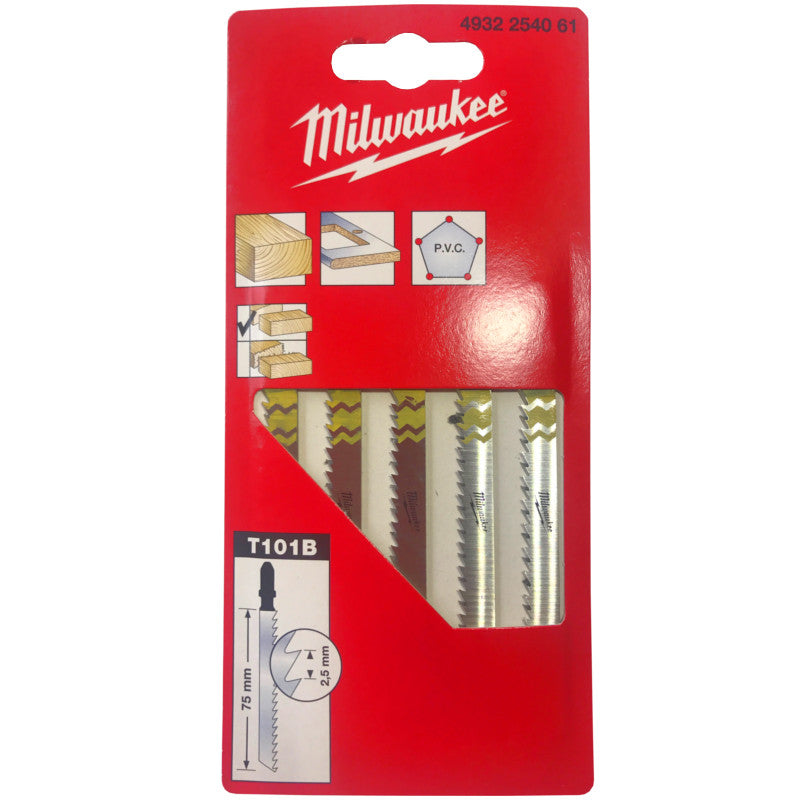 Milwaukee Stichsägeblätter Stichsägeblatt je 5x