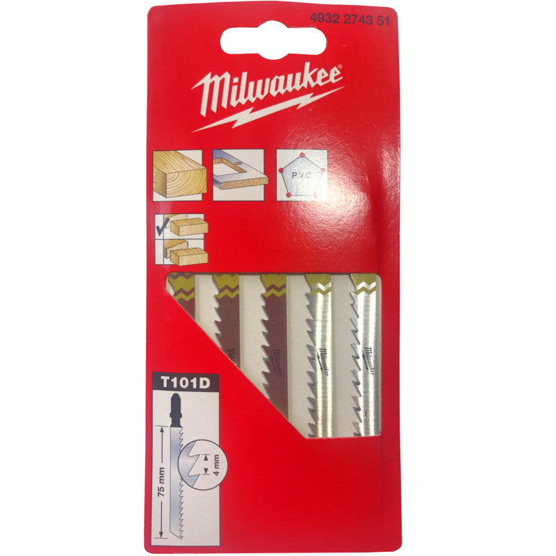 Milwaukee Stichsägeblätter Stichsägeblatt je 5x