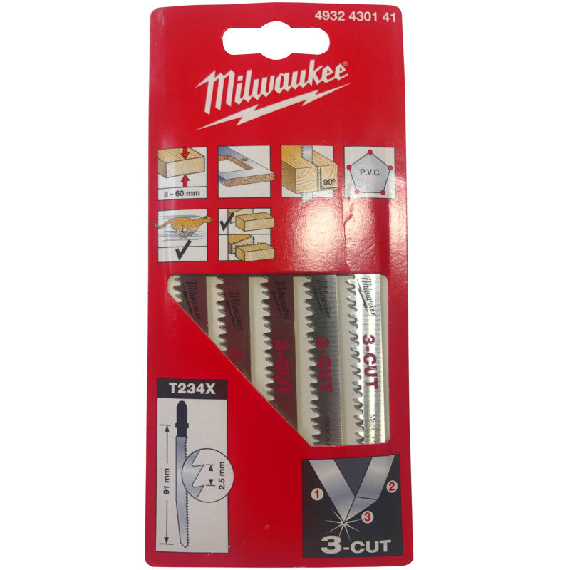 Milwaukee Stichsägeblätter Stichsägeblatt je 5x