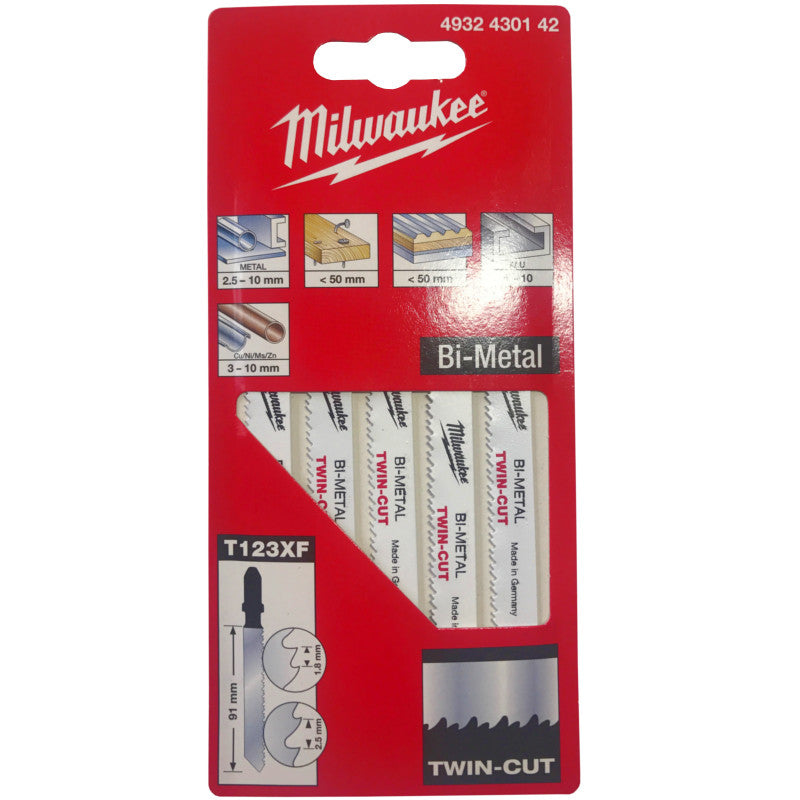 Milwaukee Stichsägeblätter Stichsägeblatt je 5x