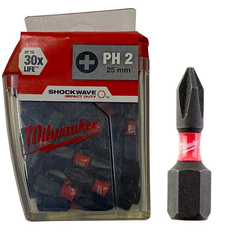 Milwaukee schlagfeste Bits lang/kurz T20,T25,T30,PZ2,PH2
