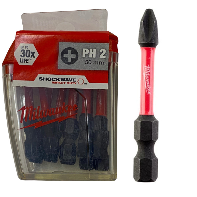 Milwaukee schlagfeste Bits lang/kurz T20,T25,T30,PZ2,PH2