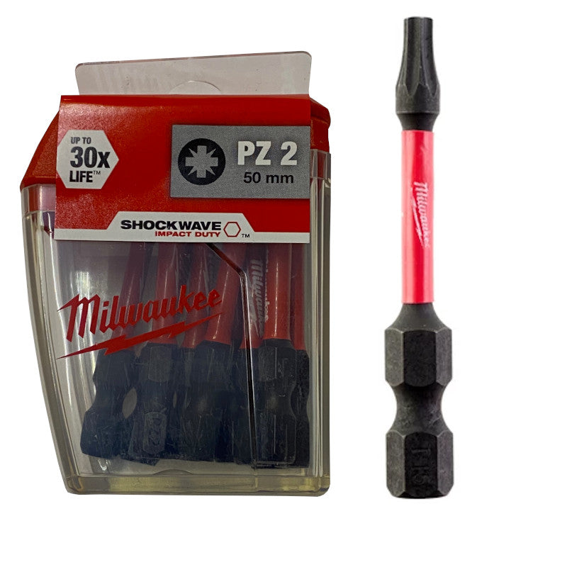 Milwaukee schlagfeste Bits lang/kurz T20,T25,T30,PZ2,PH2