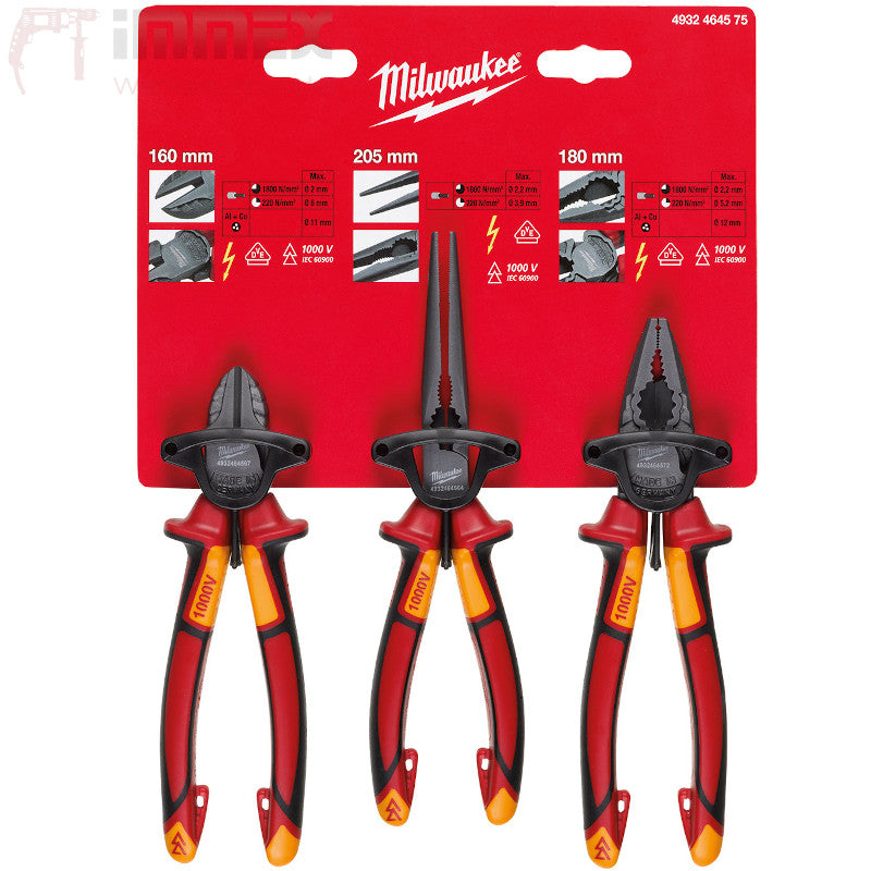 Milwaukee Zangenset 3tlg. VDE 1000V