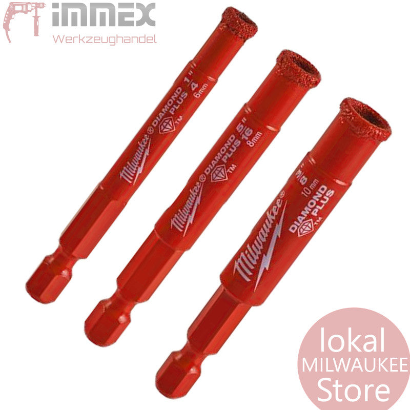 Milwaukee Nass-/Trockenbohrer Bohrer 6/8/10mm