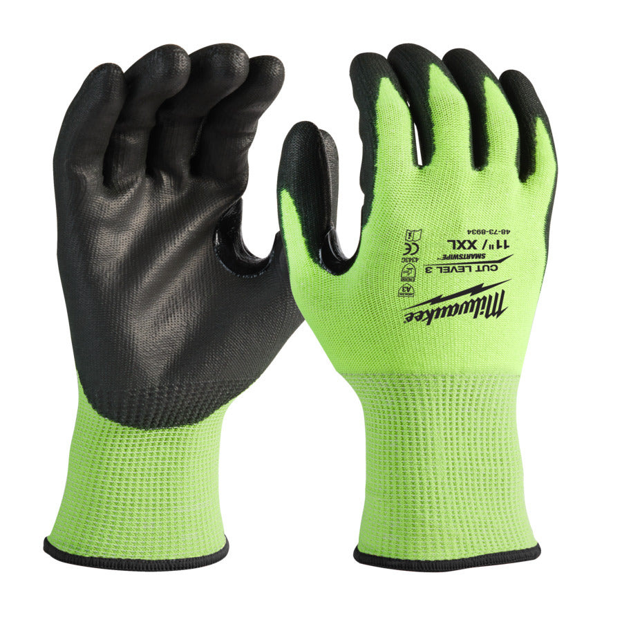 Milwaukee Cut Resistant Gloves Class 3 XXL/11 Hi-Vis 4932478134