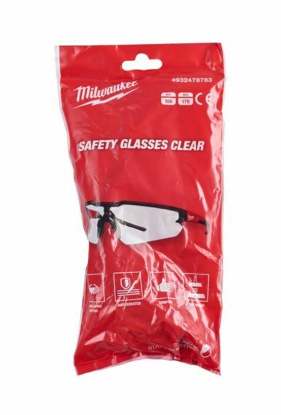 Milwaukee safety glasses, scratch-resistant, anti-fog