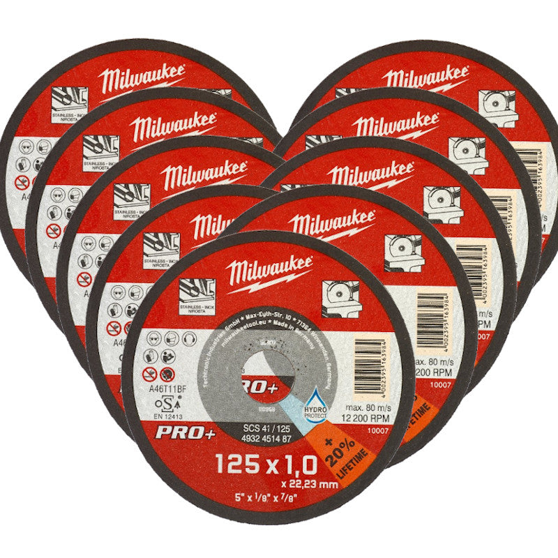 Milwaukee Trennscheiben Trennscheibe INOX Stahl Box 10x 1mm 125mm