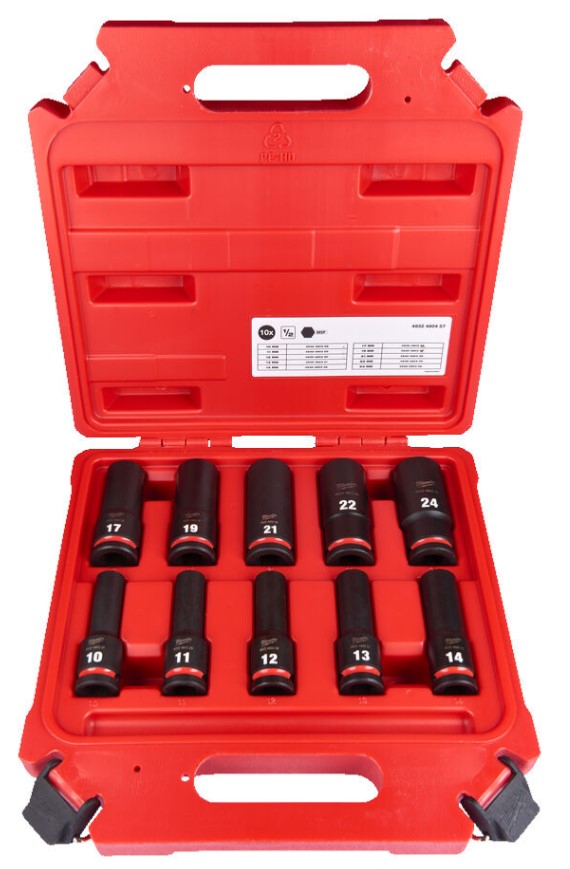 Milwaukee Schlagnüsse KFZ schlagfest 1/2'' 10-24mm