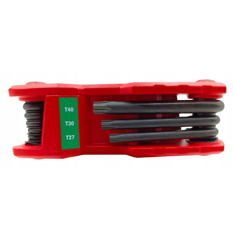 Milwaukee Klappschlüssel Torxschlüssel Torx, 8tlg T9,T10,T15,T20,T25,T27,T30,T40