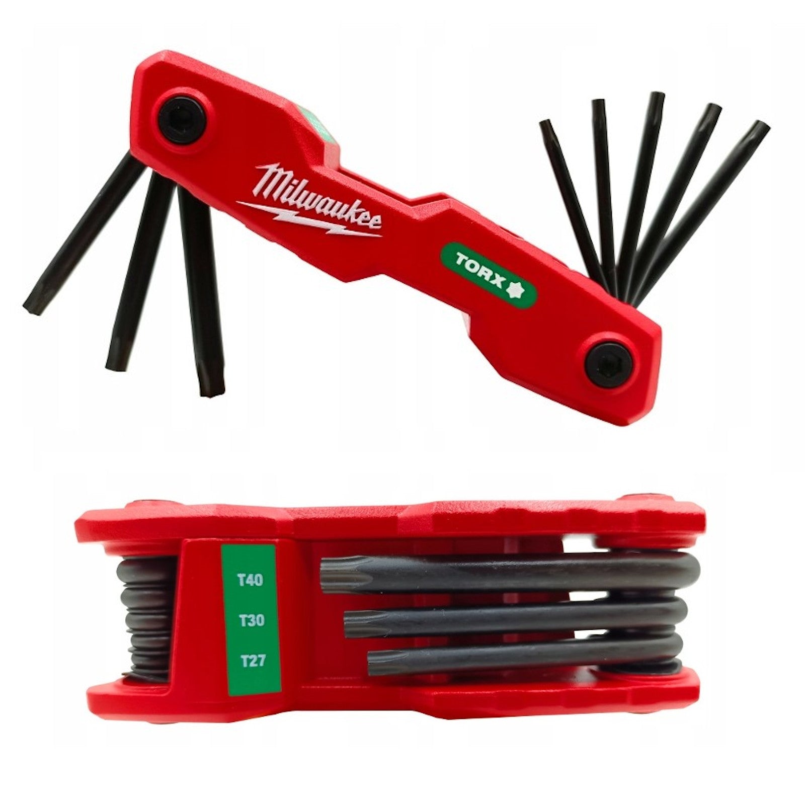 Milwaukee Klappschlüssel Torxschlüssel Torx, 8tlg T9,T10,T15,T20,T25,T27,T30,T40