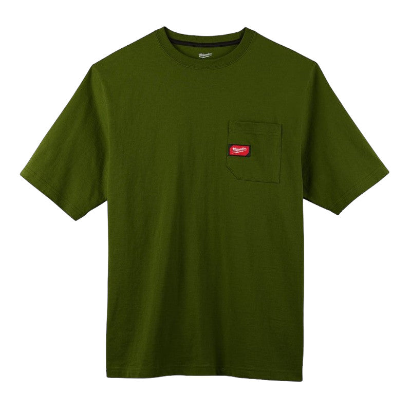 Milwaukee short-sleeved work t-shirt, blue, brown, grey, green, black