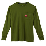 Milwaukee Arbeits-T-Shirt langarm Arbeitsshirt Blau, Braun, Grau, Grün, Schwarz