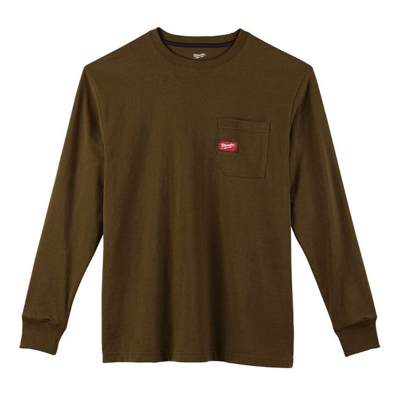 Milwaukee Arbeits-T-Shirt langarm Arbeitsshirt Blau, Braun, Grau, Grün, Schwarz
