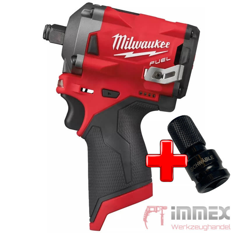 Milwaukee Akku-Schlagschrauber 12V M12 FIWF12-0 + Schwäble Adapter