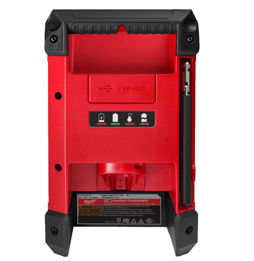 Milwaukee 12V M12 RCDAB+-0 DAB+ Radio with Power Supply