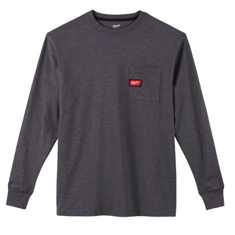 Milwaukee Arbeits-T-Shirt langarm Arbeitsshirt Blau, Braun, Grau, Grün, Schwarz