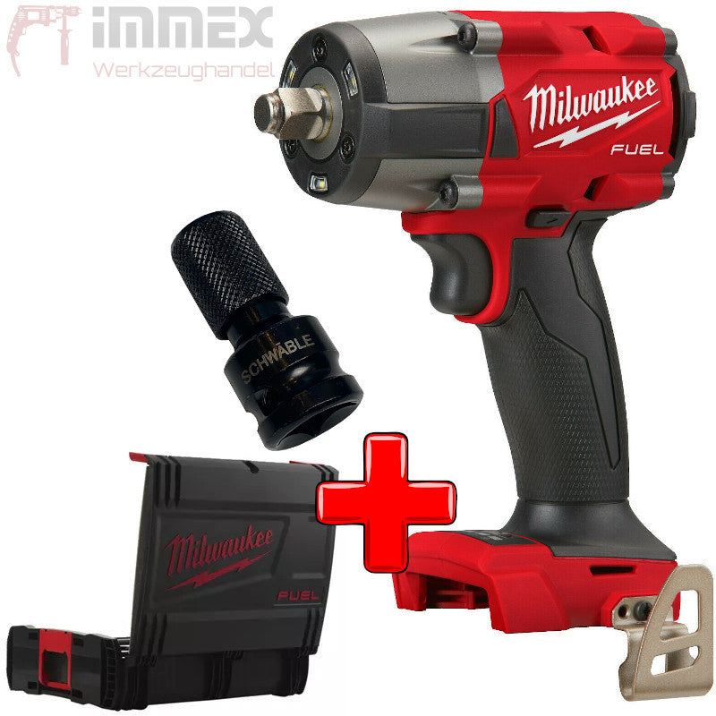 Milwaukee Akku-Schlagschrauber 18V M18 FMTIW2F12-0X + Schwäble Adapter