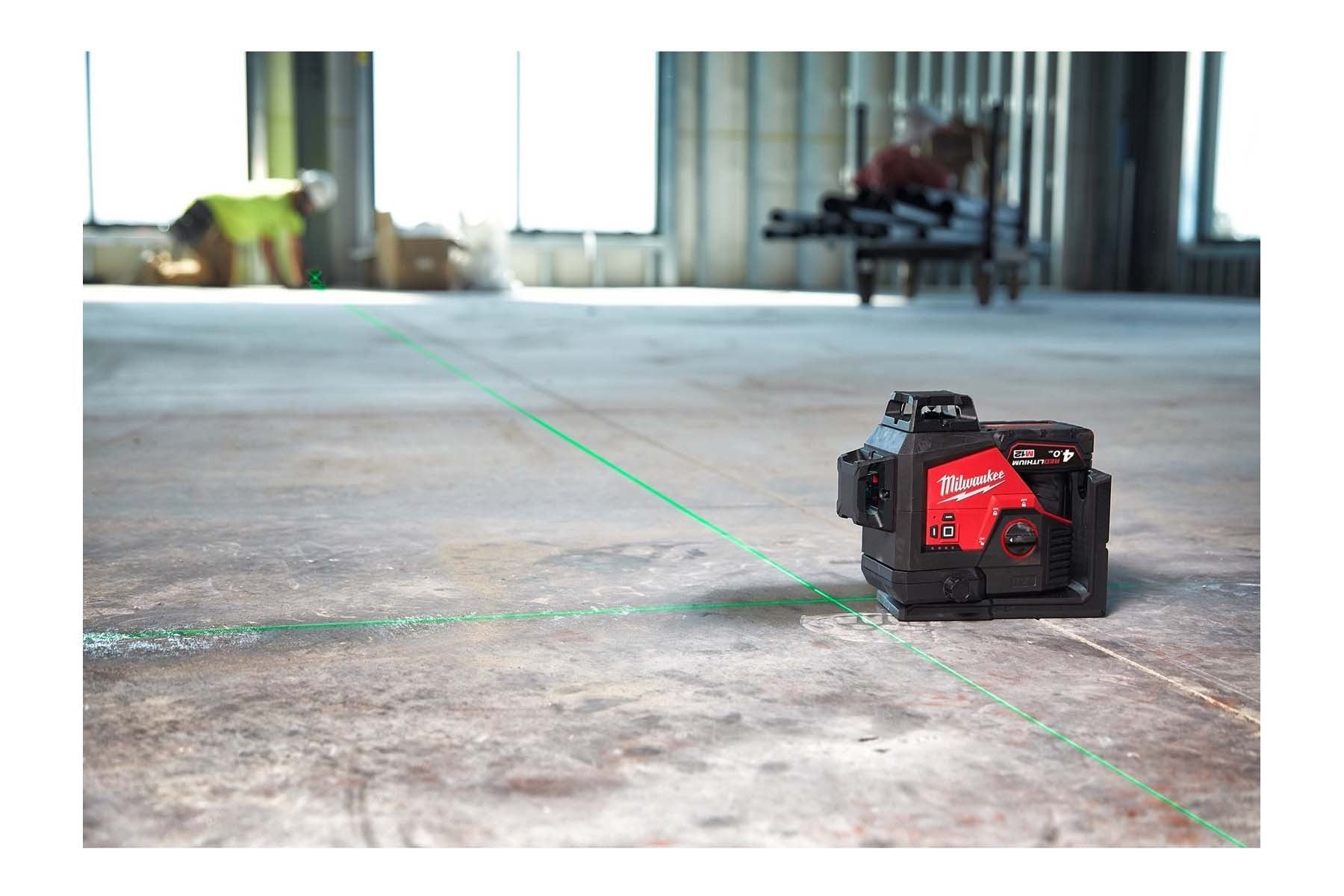Milwaukee cross line laser, construction laser, green, 3x360°