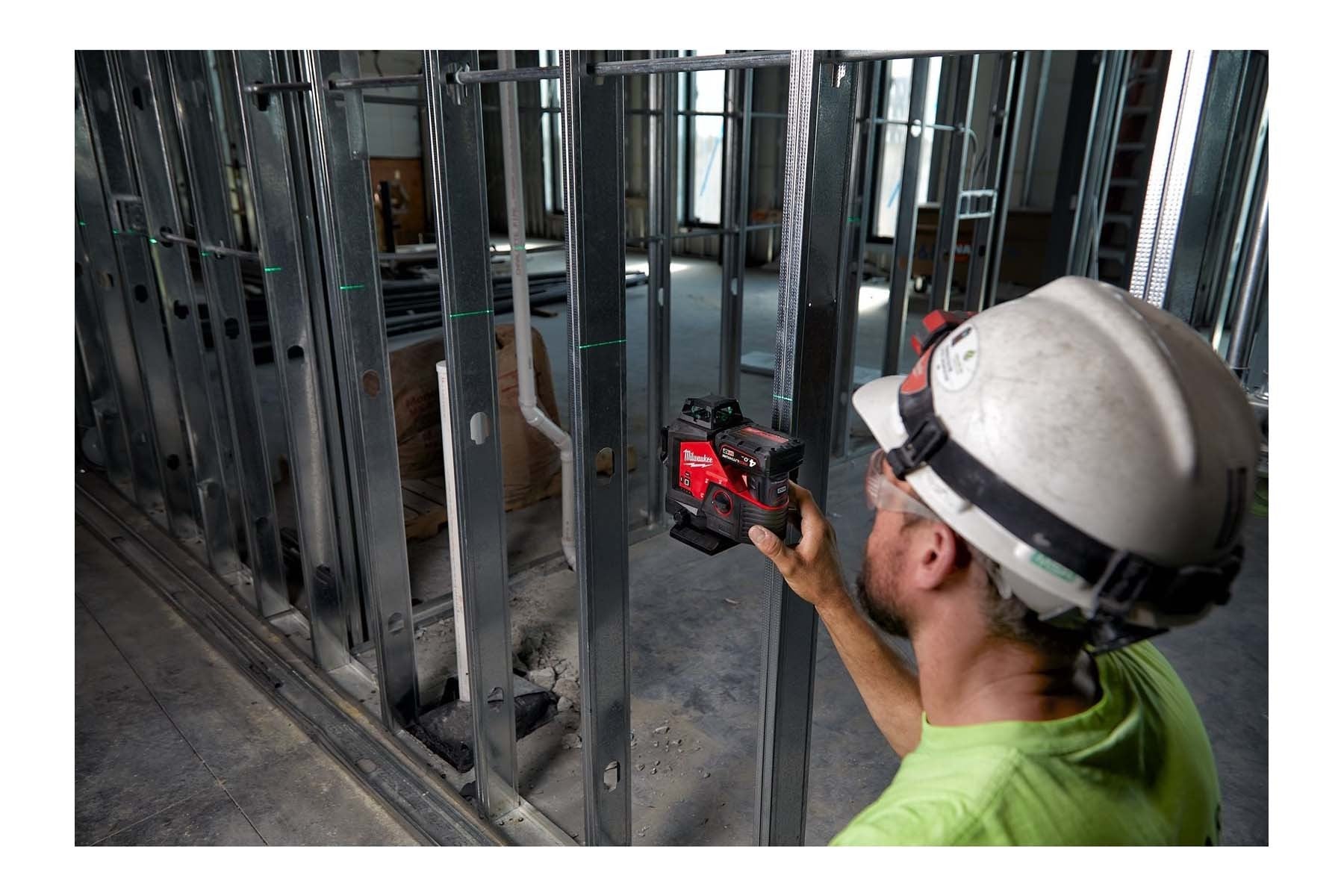 Milwaukee cross line laser, construction laser, green, 3x360°