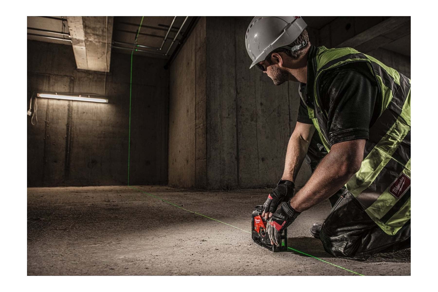 Milwaukee cross line laser, construction laser, green, 3x360°