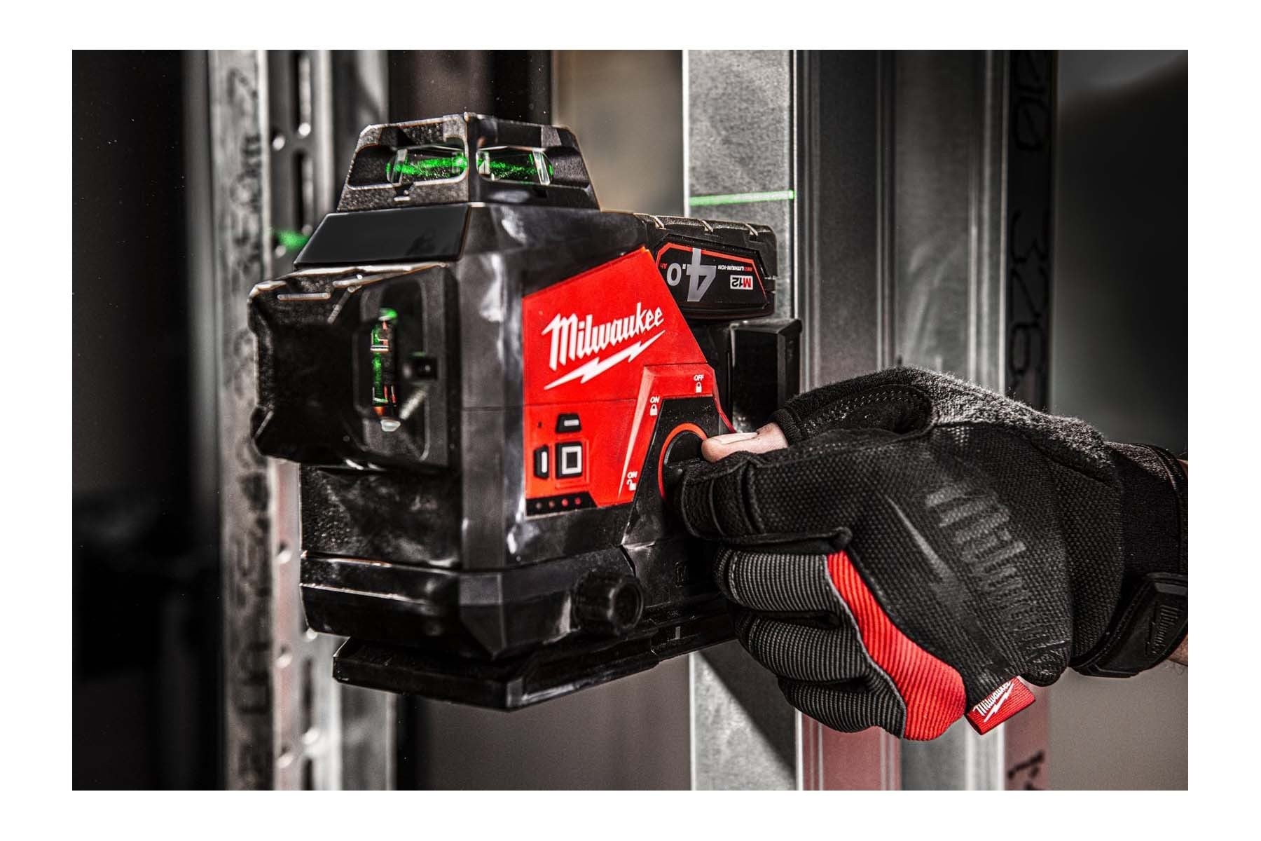 Milwaukee cross line laser, construction laser, green, 3x360°