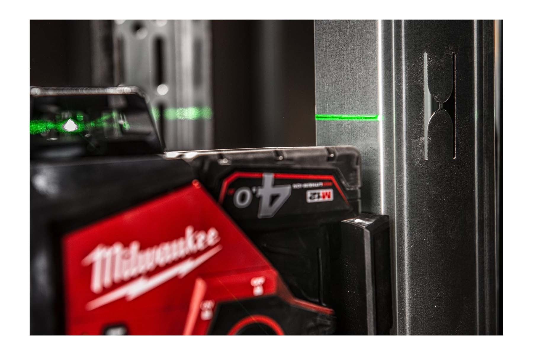 Milwaukee cross line laser, construction laser, green, 3x360°