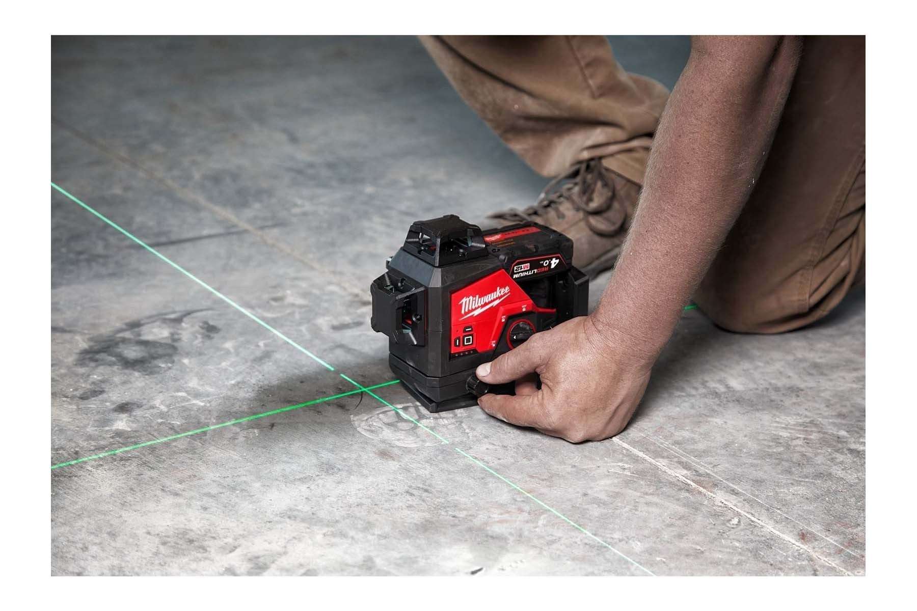 Milwaukee cross line laser, construction laser, green, 3x360°