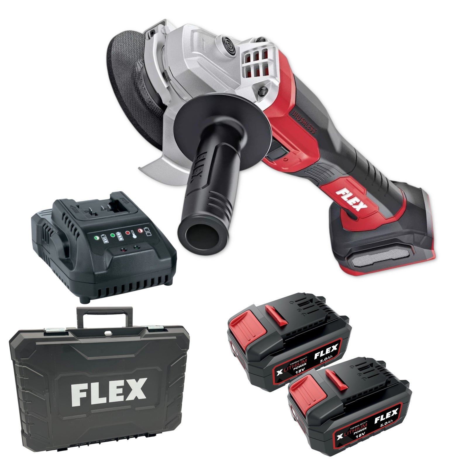 FLEX Akku-Winkelschleifer 18V L 125 18.0-EC LD 534329 2x 5Ah