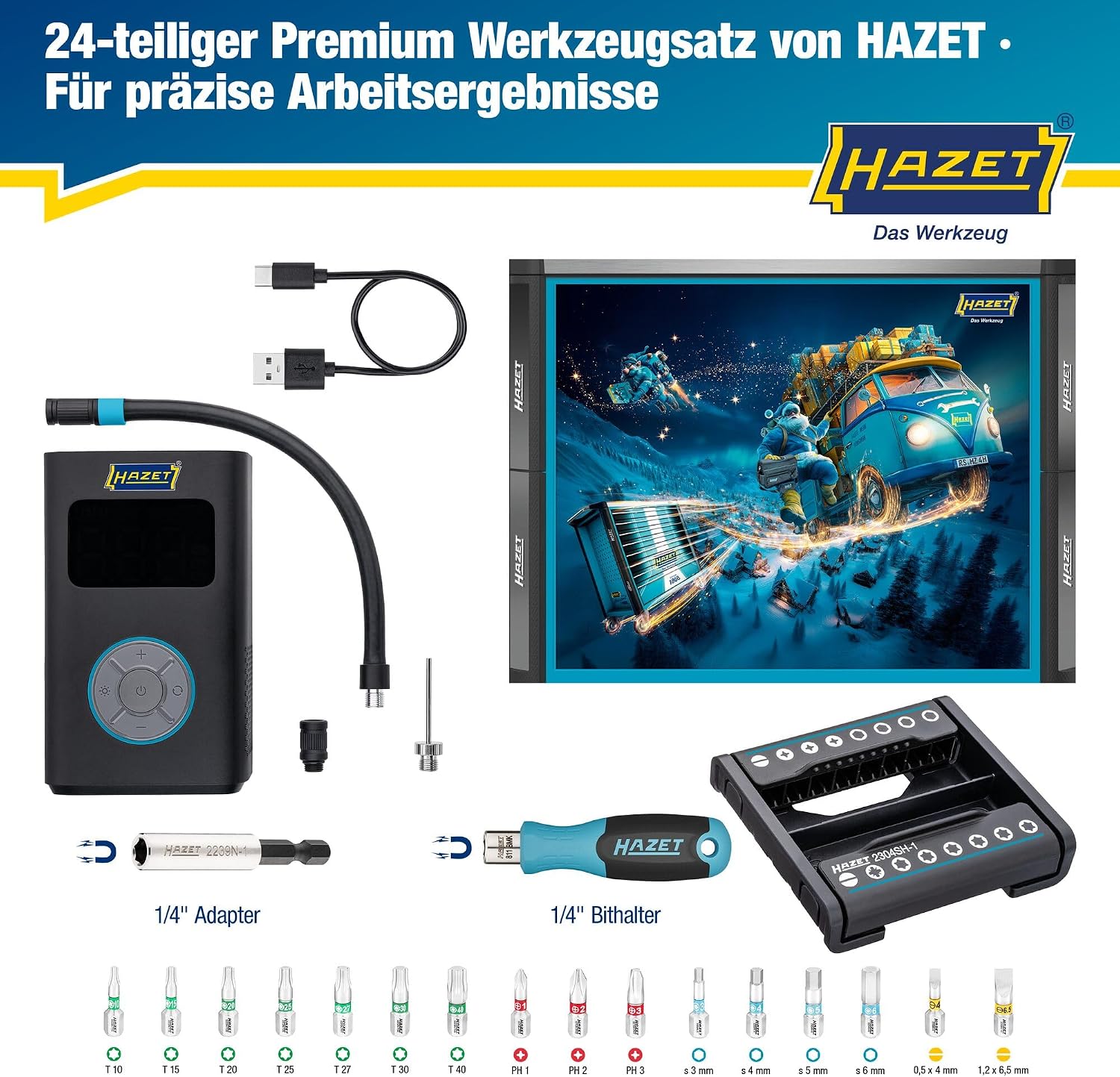 HAZET Adventskalender 2026 Weihnachtskalender Kompressor