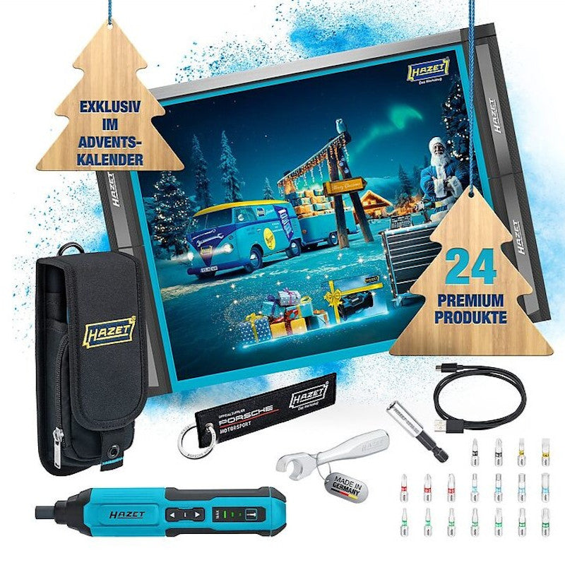 HAZET Adventskalender Weihnachtskalender 2025 24-teilig Akkuschrauber