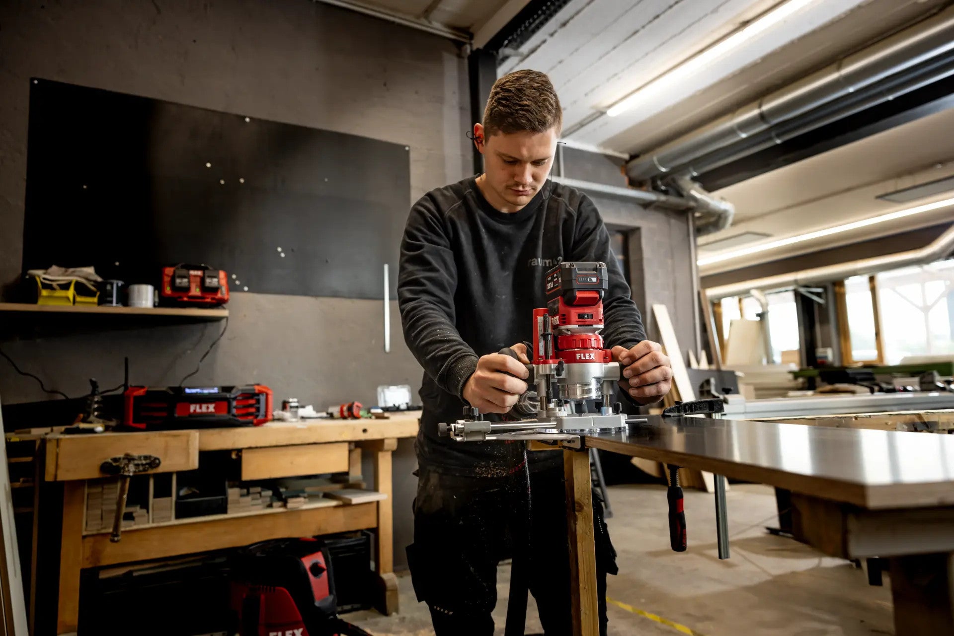 FLEX Akku-Kanten- und Oberfräse 18V CER 18.0-EC C 531634