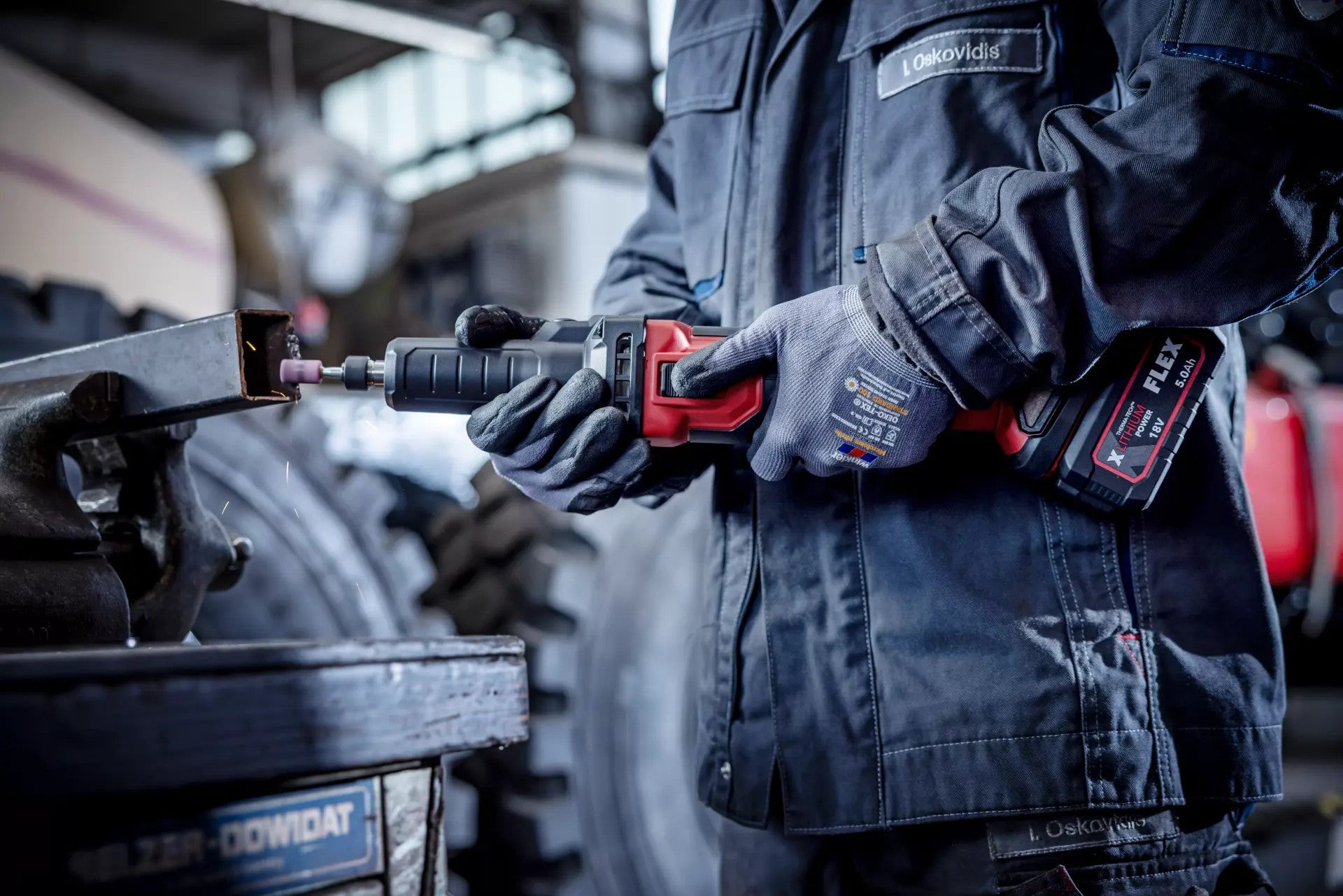 FLEX Akku-Geradschleifer 18V DGE 25 18.0-EC C 518867