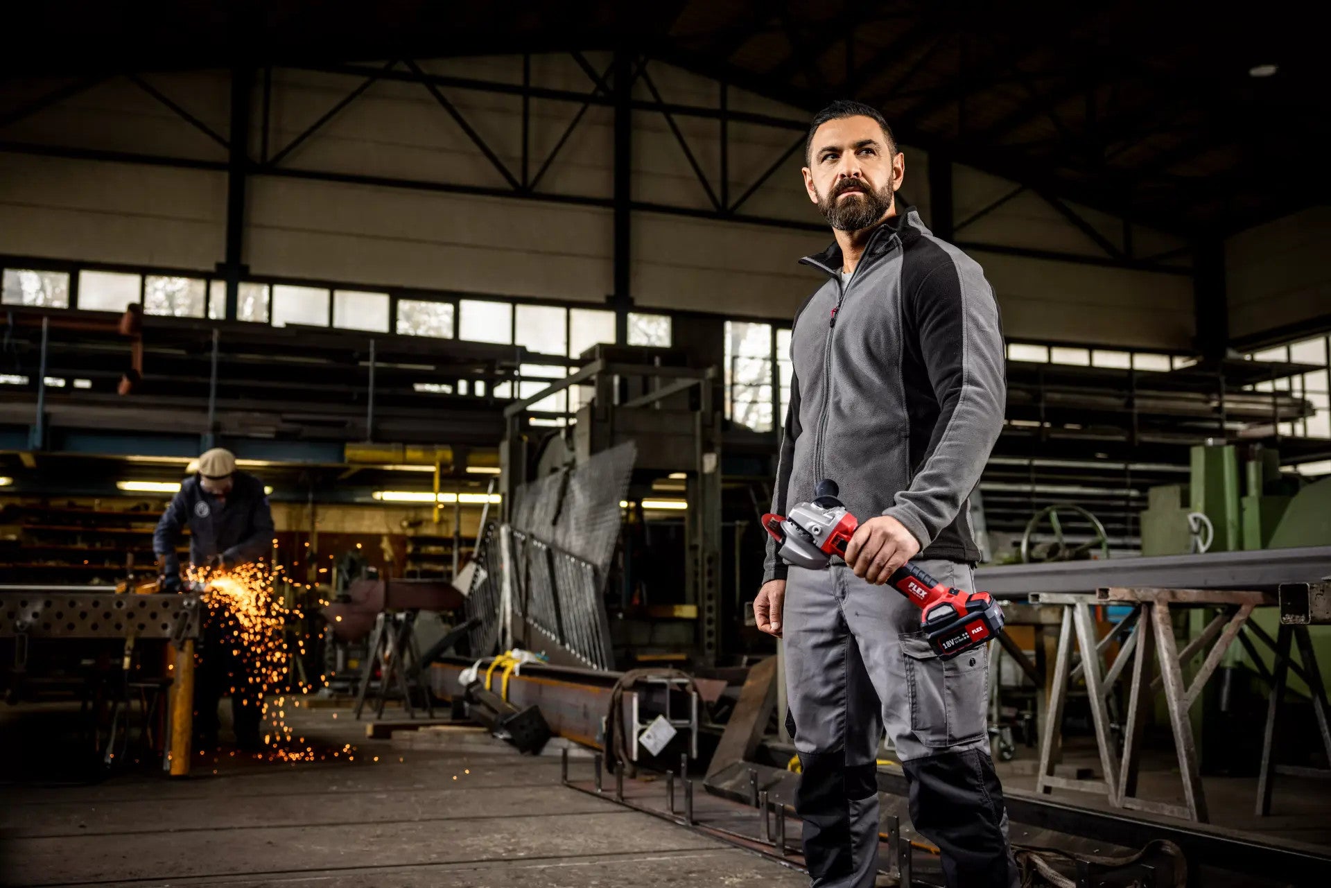 FLEX Akku-Winkelschleifer mit Drehzahlregulierung 18V LBE 125 18.0-EC C 499285