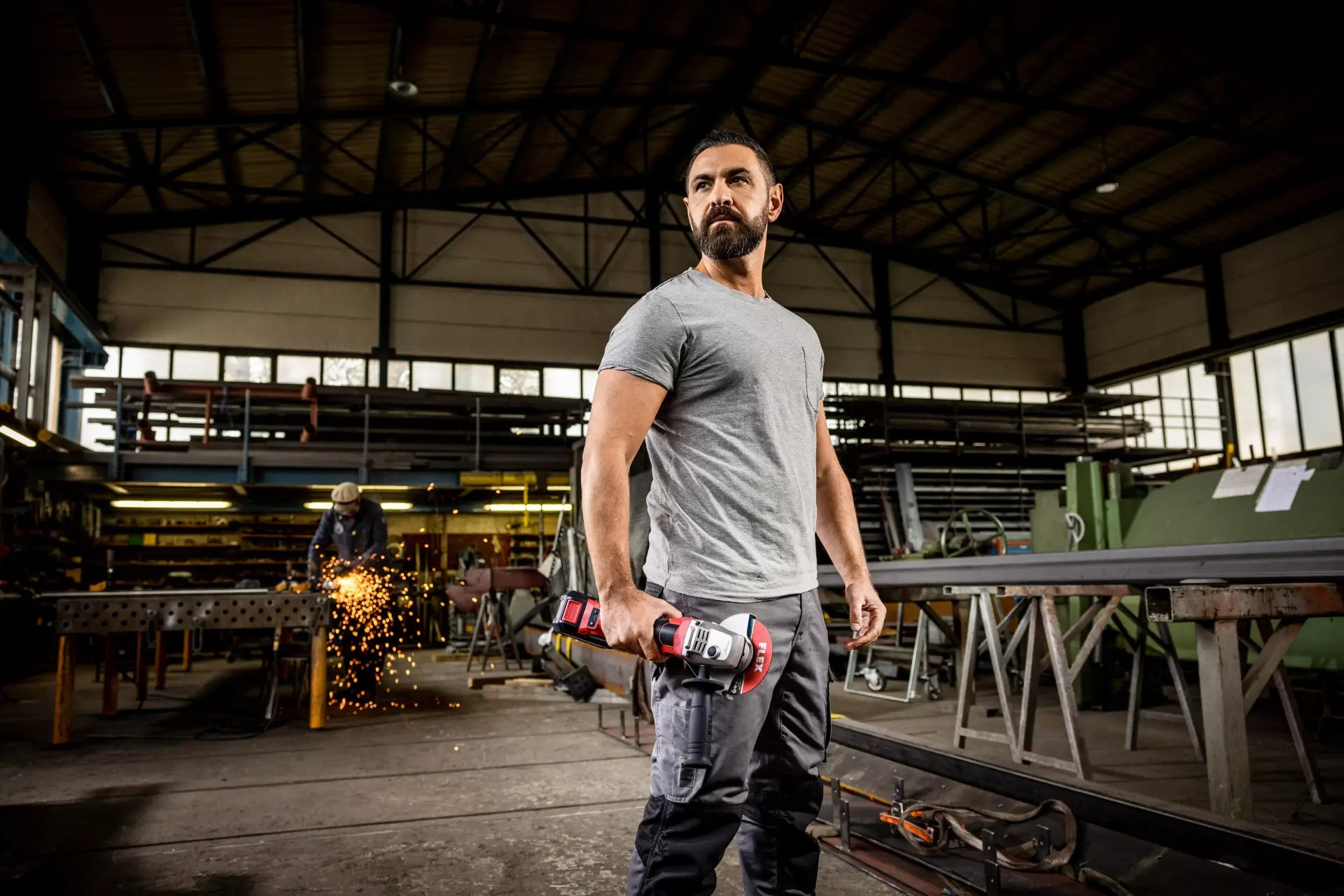 FLEX Akku-Winkelschleifer mit Drehzahlregulierung 18V LBE 125 18.0-EC C 499285